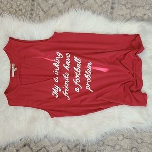 Express football tank with cute cut out